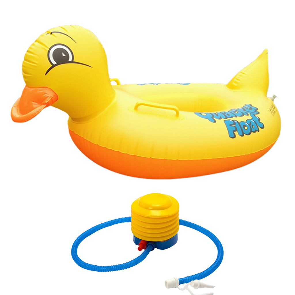 Baby Kids Duck Inflatable Swimming Ring Summer Swim Bed Floating Buoy Boat Chair