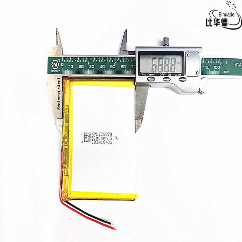 Good Qulity battery 3.7V,5000mAH 638870 (polymer lithium ion battery) Li-ion battery for tablet pc 7 inch 8 inch 9inch