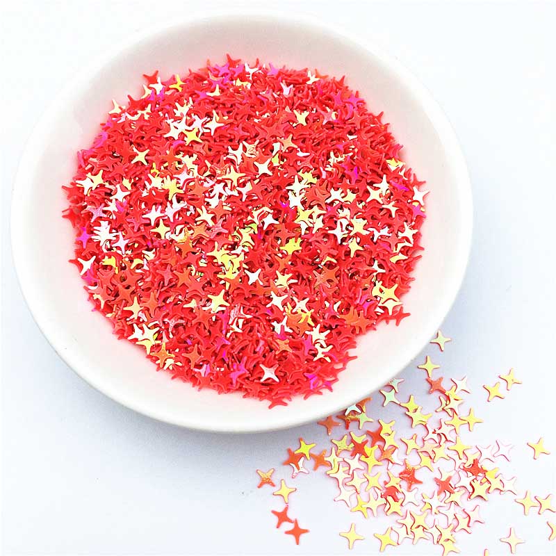 4 mm vierpuntige ster kruis ster pailletten pvc kristal modder flitsende nagels schoonheid make-up kralen bruiloft feest gooien confetti  jj350: 7