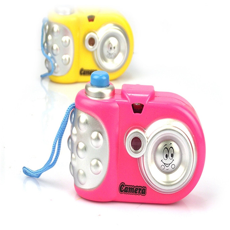 Kids Cartoon Projection Camera Toy Baby Light Projection Camera Educational Study Toys for Children Random Color