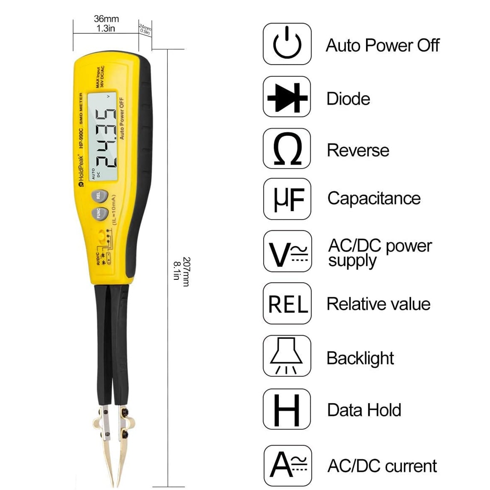 HP-990A SMD METER It is a resistance,capacitance,and diode test table To be applied to the