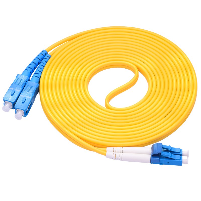 Dual Sc Lc Fiber Patch Cord Jumperkabel Sm Duplex Single Mode Optic Voor Netwerk 3FT 10FT 1M 3M 5M 10M 20M 30M 40M 50M
