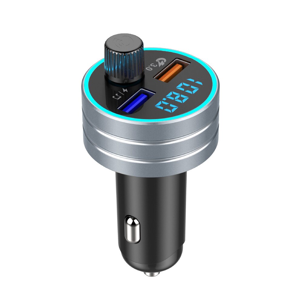 Allume-cigare de voiture transmetteur FM sans fil, Bluetooth 5.0, affichage, double Port USB, adaptateur universel de Charge de téléphone QC