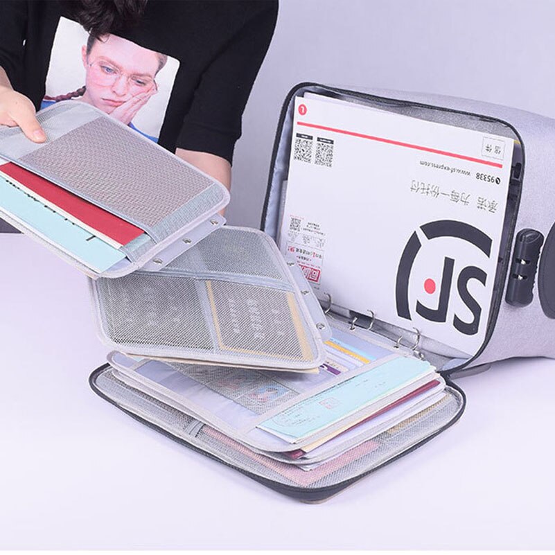 Large Capacity Document Storage Bag Box Waterproof Document Bag Organizer Papers Storage Pouch Travel File Bag