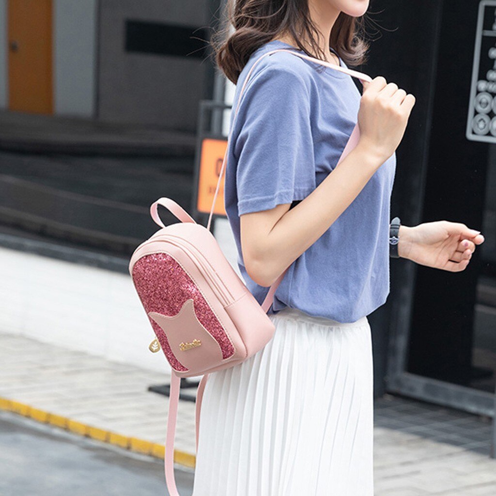 Mochila pequeña para niña, bolso de hombro de lentejuelas brillantes a la , Mini mochila multifunción para mujer, para adolescentes y Niños # YJ