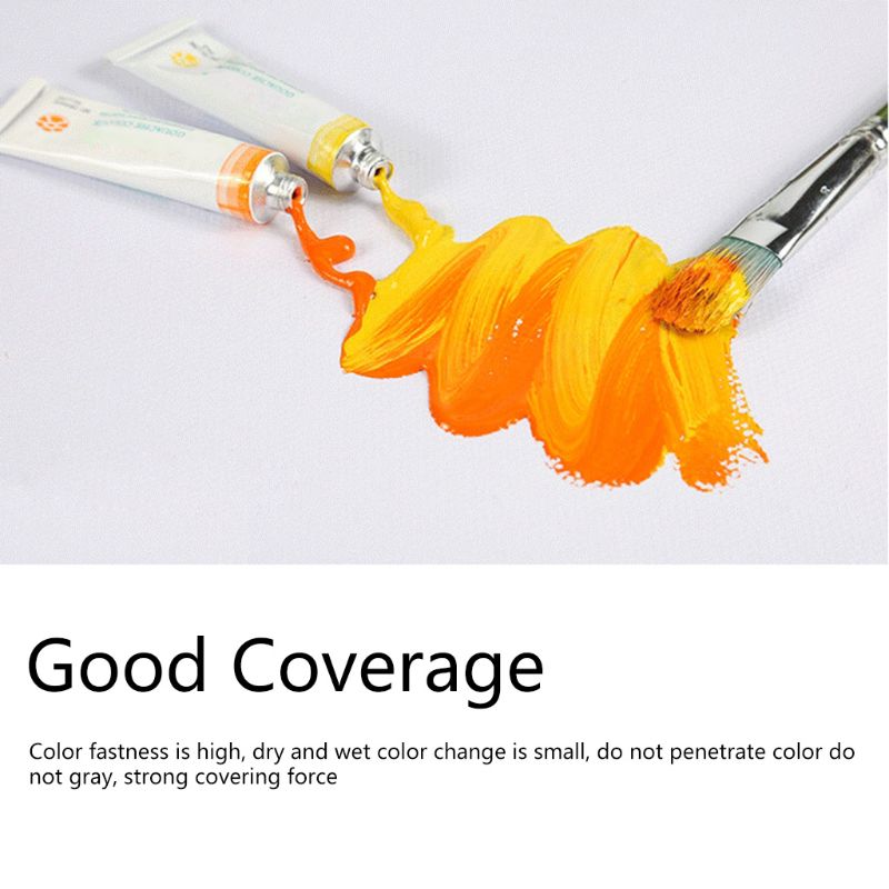 12 Color Set of Art Watercolor Paint 5ml Tubes Rich Vivid Colors for Artists Students