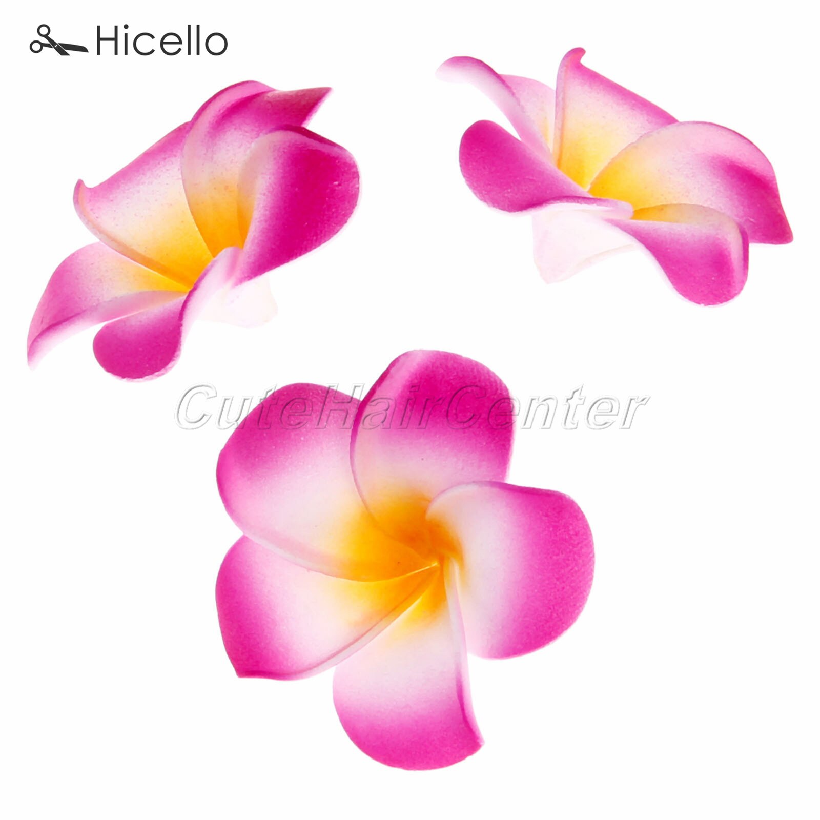 50 stk/sæt 4cm frangipani plumeria hawaiianske blomster skum kunstig blomst hovedbeklædning dekoration bryllup fest forsyninger hicello