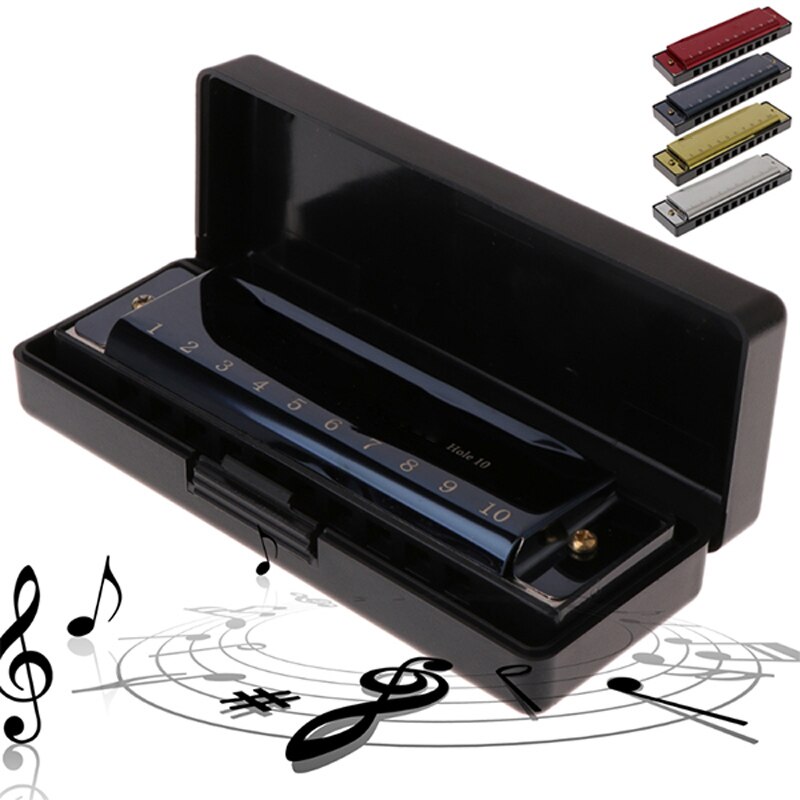 Professionele Harmonica In C Sleutel Met Case 10/24 Gaten Voor Beginer Band Speler En Studenten Te Dragen MC889