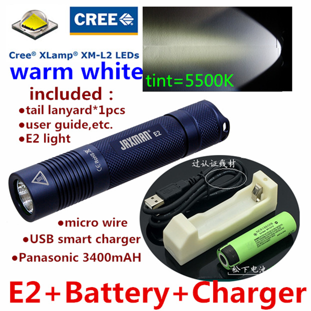 JAXMAN E2 CREE XML2 U2 18650 LED flashlight torch camping cycling outdoors: WW battery charger