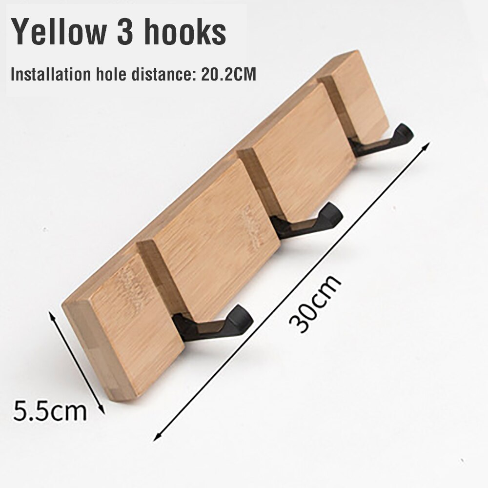 Gancho invisible para colgar en la pared, colgador de estilo nórdico para ropa, libre de perforaciones, estante de pared, 2/3/4: Yellow 3 hooks