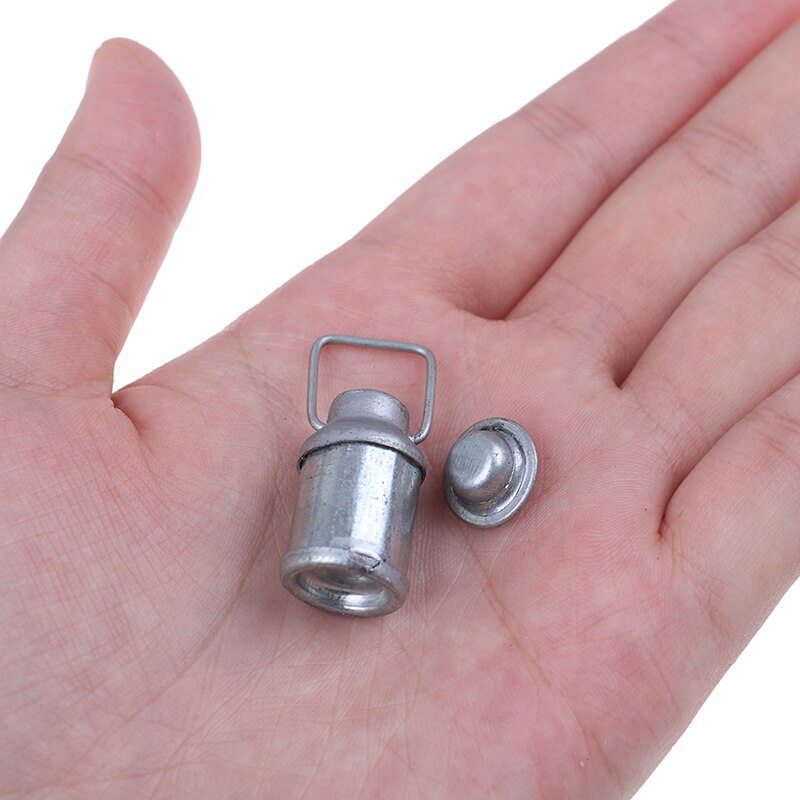 1/12 Dollhouse Miniatuur Melkkan Met Deksel Fles