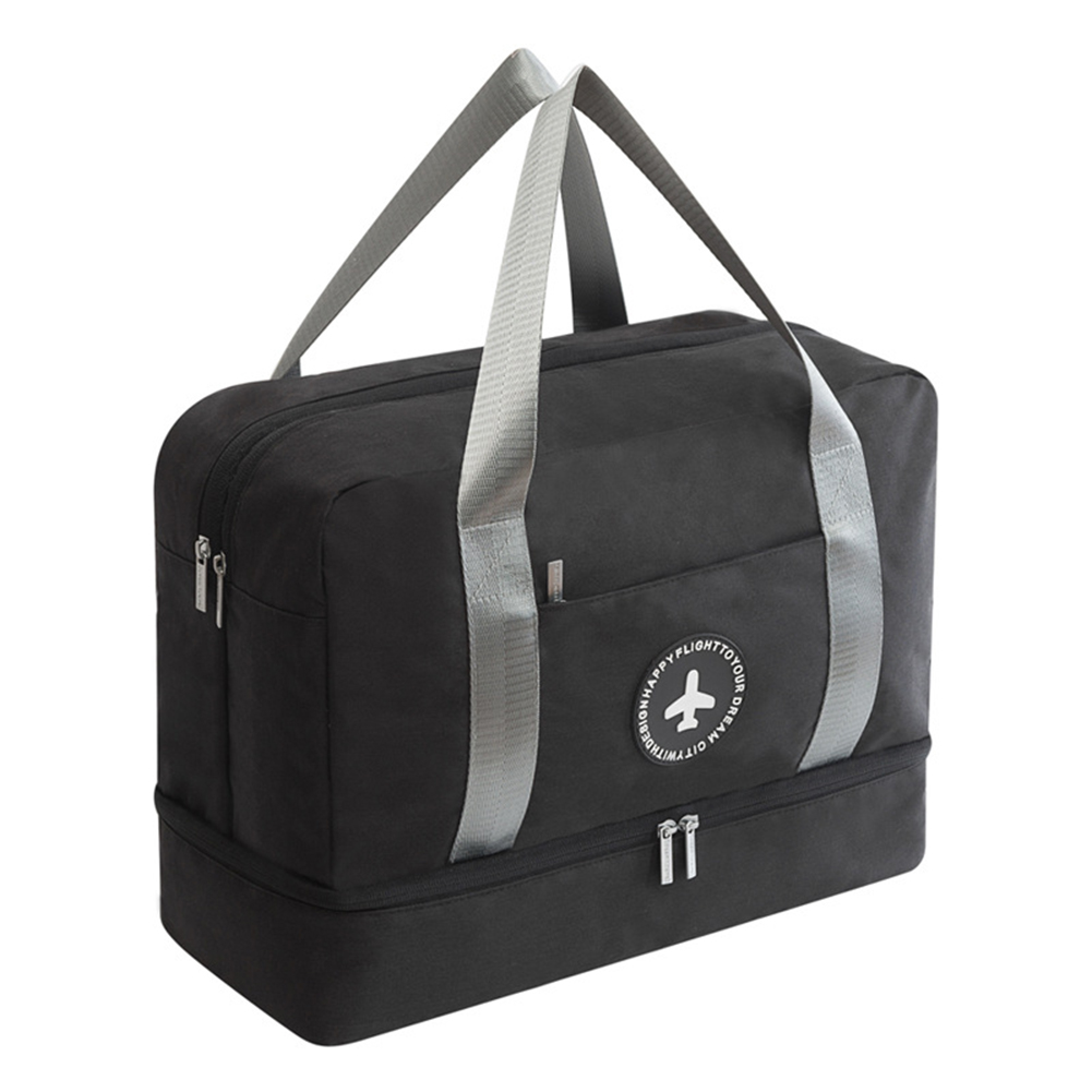 Bolsa de natación de playa, bolsa de deporte en seco para piscina, bolsa impermeable para viajes al aire libre, bolsa organizadora de cosméticos para embalaje de poliéster: black
