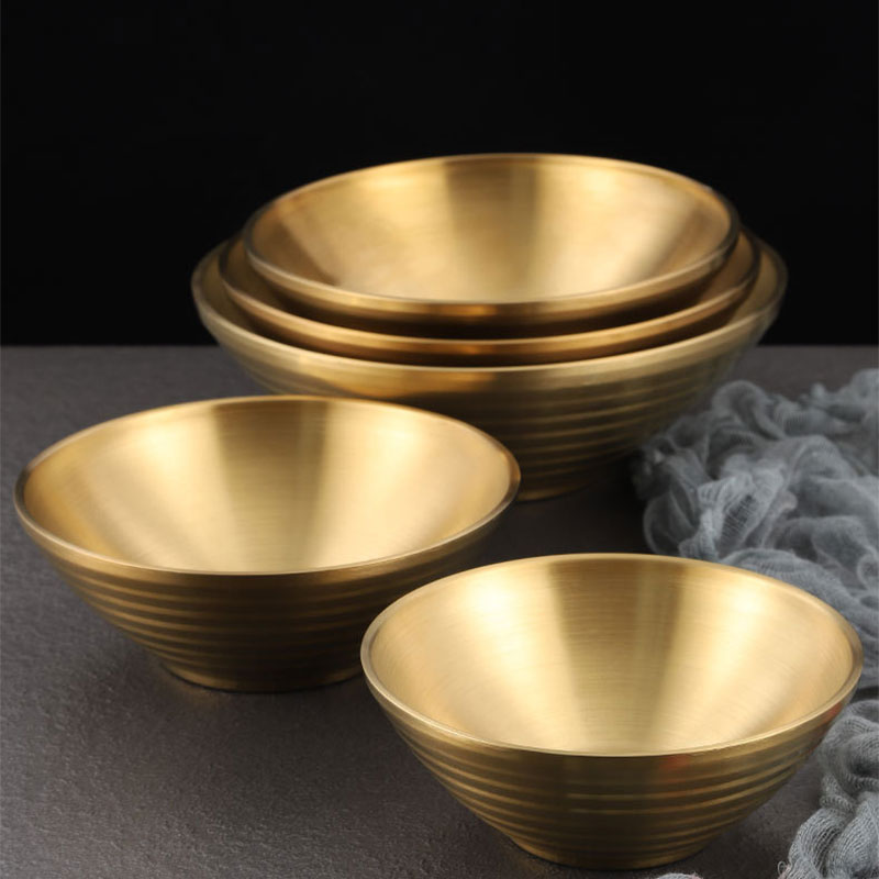 304 Stainless Steel Rice Salad Bowl Noodle Soup Container Ramen Bowl Insulated Food Serving Dish Home Restaurant Supplies Bowl