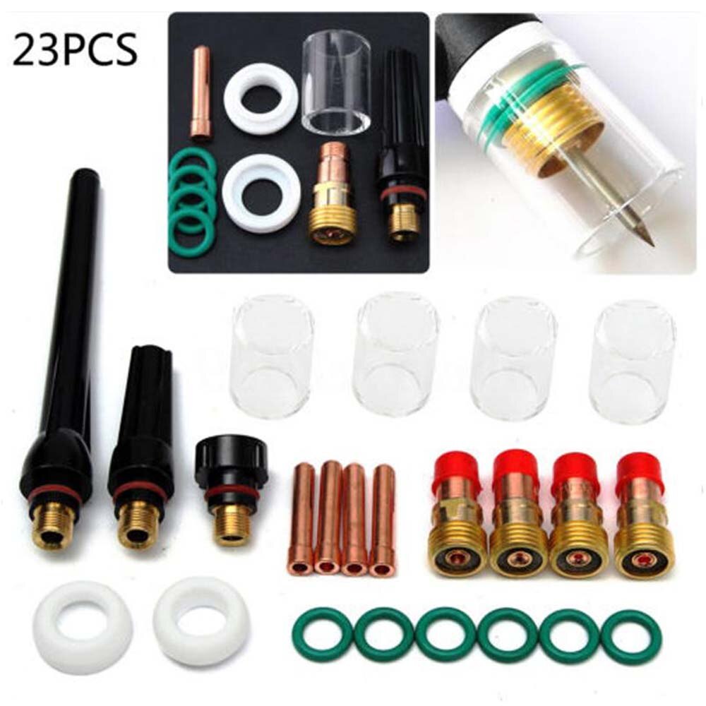 40 stks Hoge Prestaties TIG Lastoorts Collet en Gas Lens Kit voor