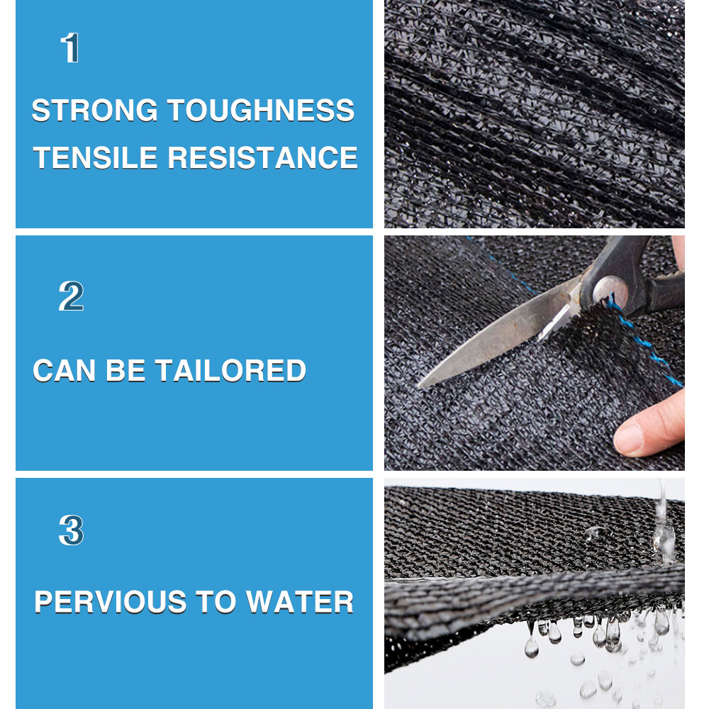 Gewächshaus Sonnenschutz Netz HDPE Schatten Stoff für Gartenzaun Ansicht Brise Bauernhof Pflanzen Abdeckung Schatten Membran draussen Schattierung Segel