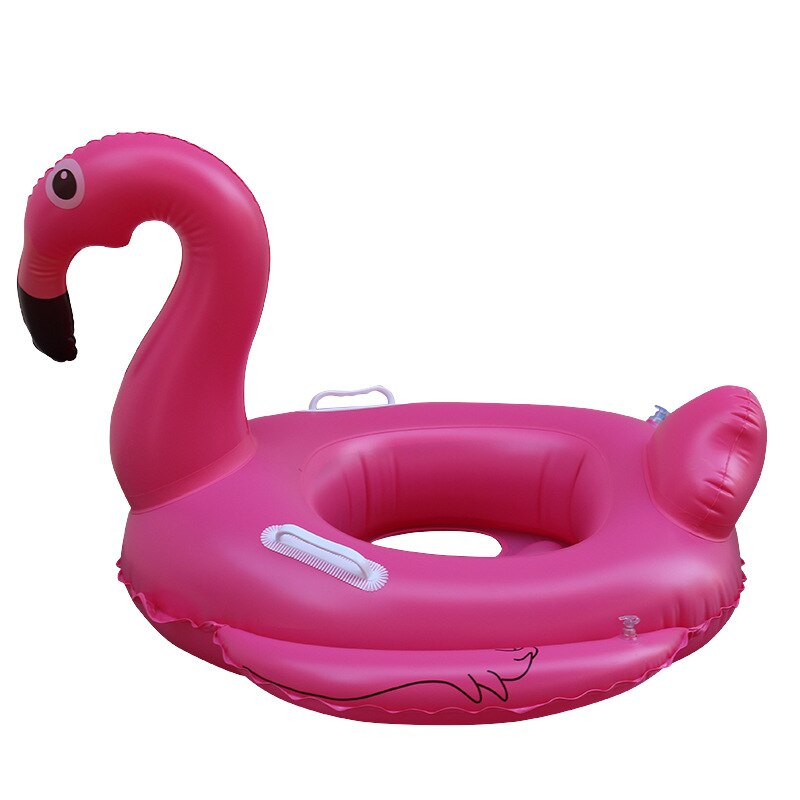 Inflatable Animal Swan Peacock Pink Flamingo Kids Toddler Safe Swimming Ring Children Water Seat Pool Protector Physical