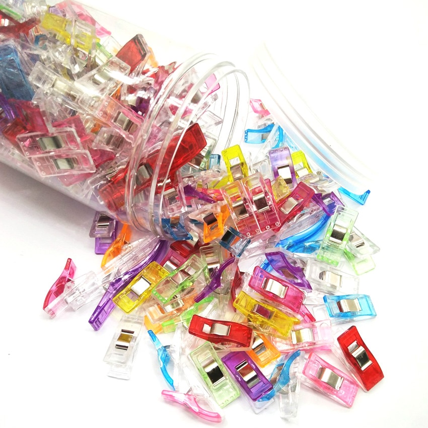 120 stk plastik clips til syning af gør-det-selv-håndværk, quilting clips, kløver clips, wonder clip, bindeklemmer 2.5cm