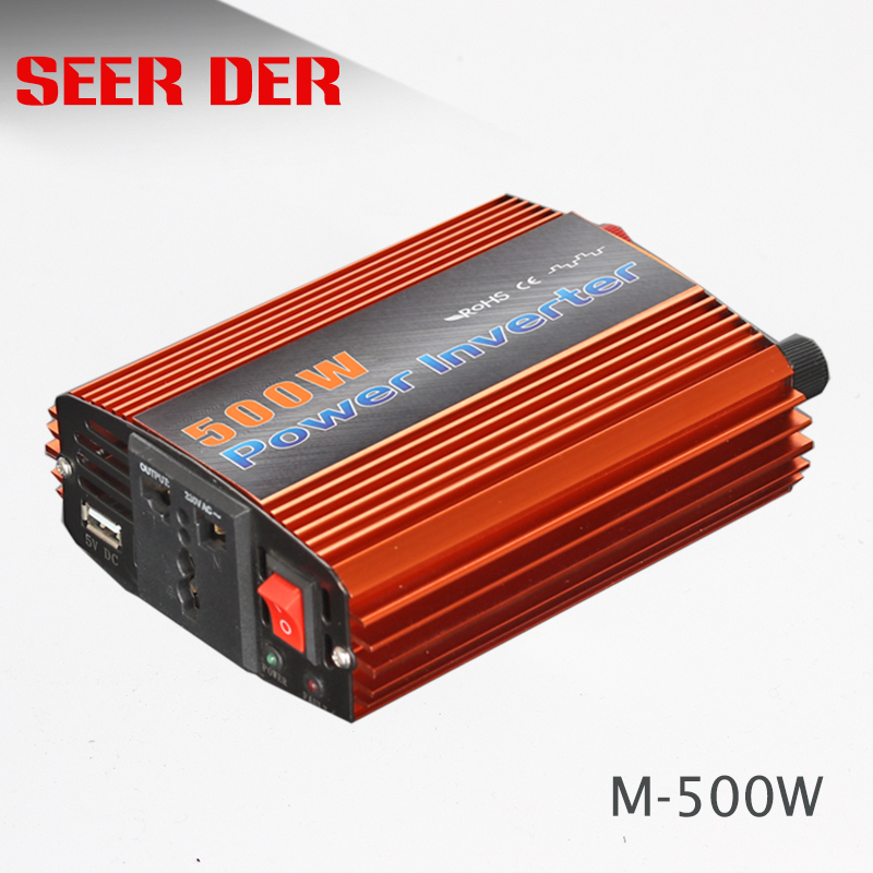 500 Watt omvormer transformator 12v 24v dc naar 220v ac 500w gemodificeerde sinus omvormer voor auto 50 HZ/60 HZ
