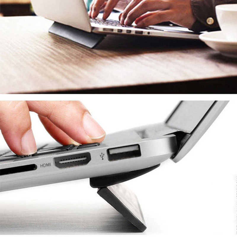 Soporte ergonómico para ordenador portátil para Macbook air 13,3 Pro, soporte portátil ajustable para ordenador de oficina, soporte negro para ordenador portátil