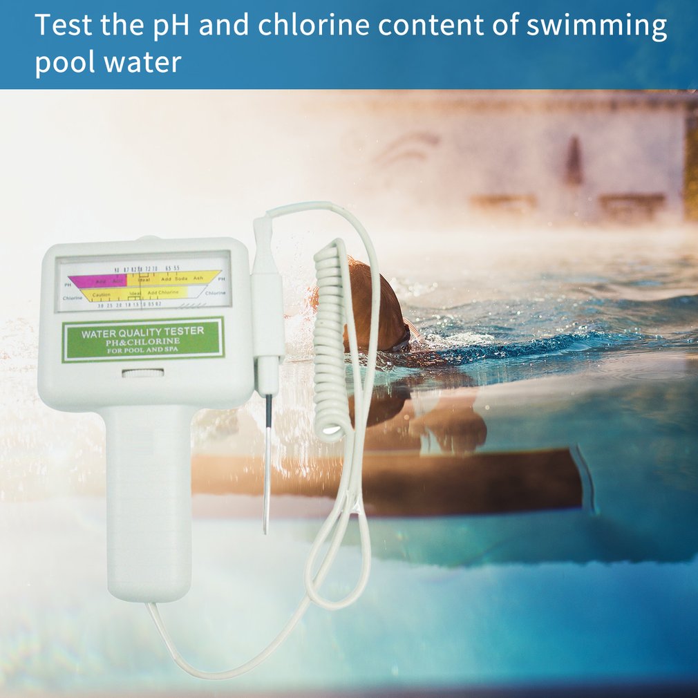 PH CL2 Chlorine Tester Digital Water Monitor Portable for Swimming Pool Spa Aquarium Hydroponics PH Meter Testing