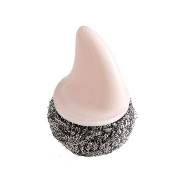 FURGERIN Kitchen Wire Brush stainless steel wire ball Shark Shape Scrubber Household Cleaning Tools kitchen gadget: Pink