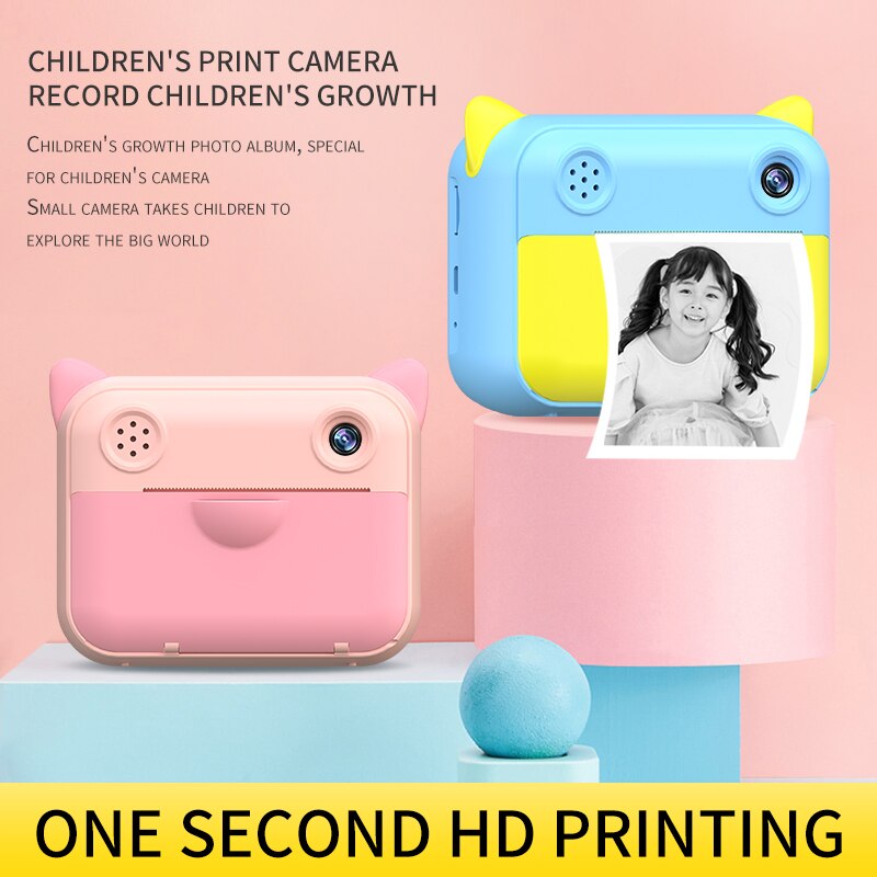 Kinderen Camera Met Print 1080P Instant Photo Speelgoed Camera Outdoor Micro Digitale Camera Voor Kinderen Speelgoed voor Meisjes