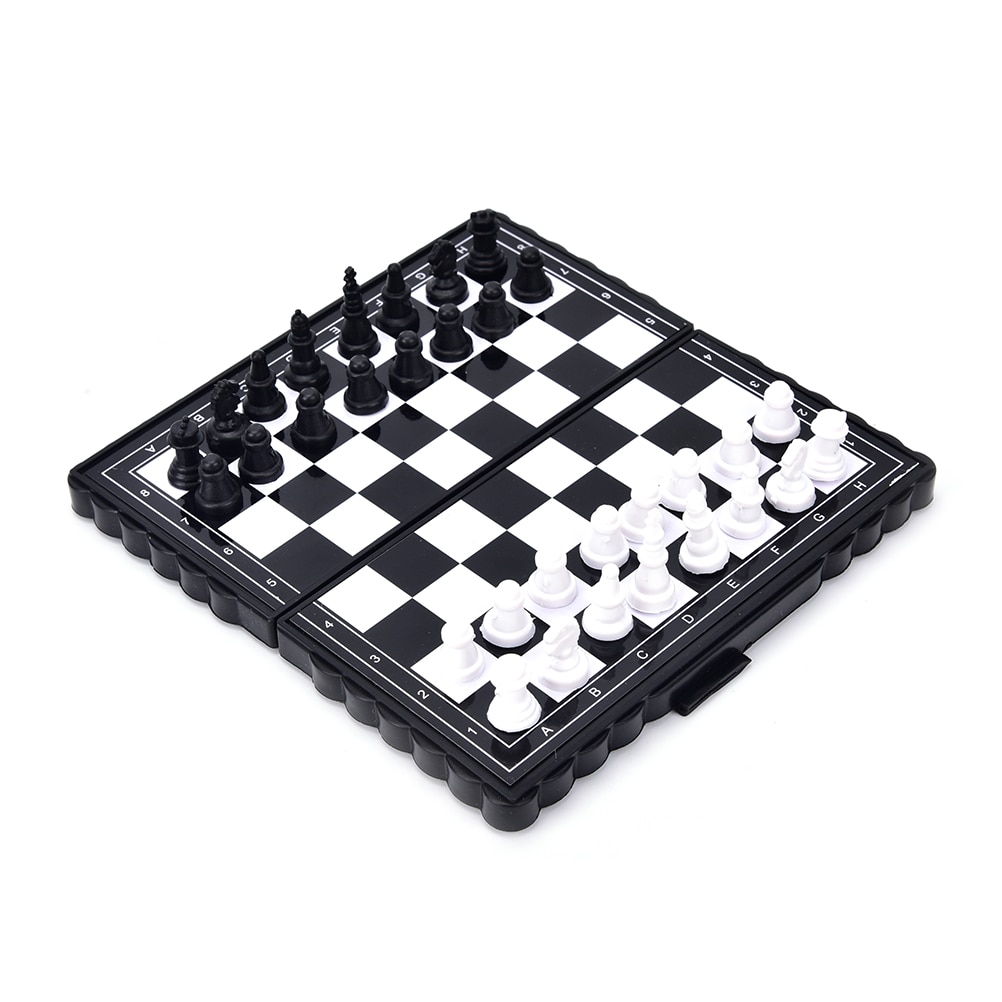 folding Magnetic Board Game Plastic Chess & Checkers & Backgammon 3 in 1 Chess Sets With Chessboard And Chess 1Set