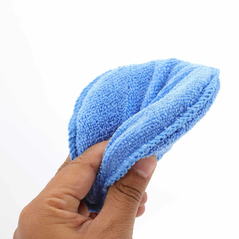 Foam Polishing Pad Applicator Cars Vehicle Glass Cleaning Microfiber 12.5cm Blue
