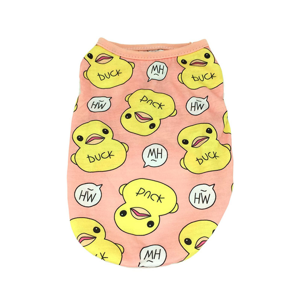 Camisetas con estampado de pato amarillo para perro, ropa para mascotas, camiseta fresca para cachorros, traje transpirable para perros, sudadera suave para gatos: YELLOW / XL