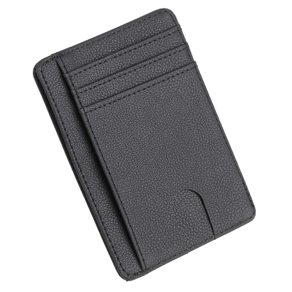 Ultra Slim RFID Blocking Minimalist Wallet Business Card Cover Case Super Thin K9FE: BK1