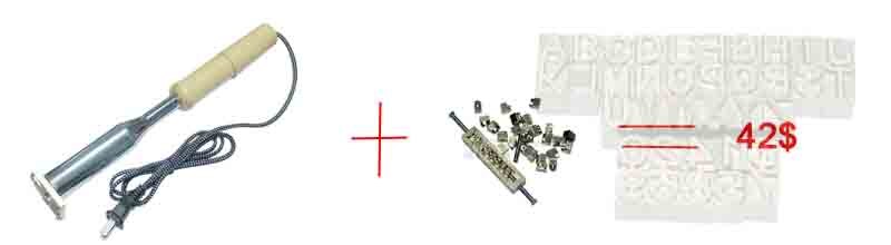 Stampping Machine Nummer En Brief En Logo Stamper Hand Held Woold Embosser Plastic Bronzing Machine Messing Logo Printer: Rood