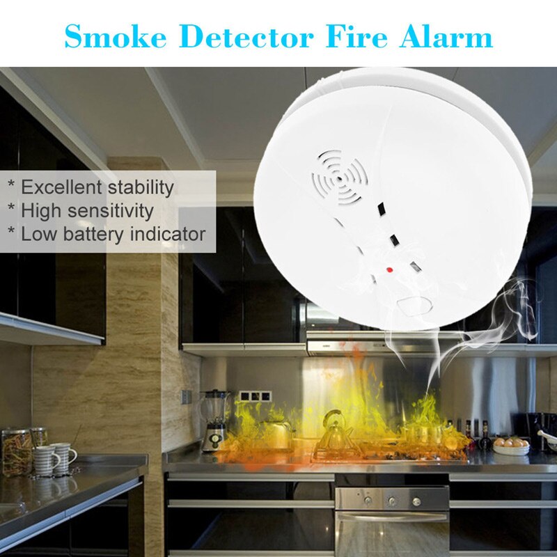 Wireless Smoke Detector Portable Fire Protection Alarm Sensors For Home Security SP99