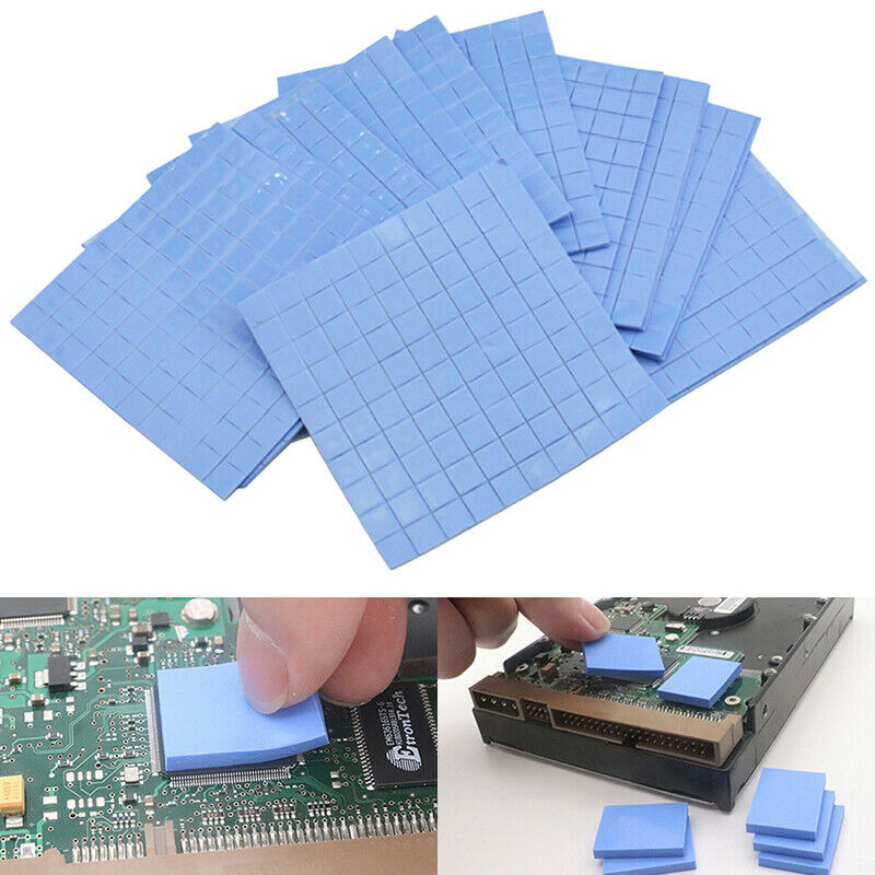 100pcs Thermal Silica Sticker For Laptop CPU Graphics Card Cooling Silicone Gel Pad LED Chip Cooling Heat Dissipation