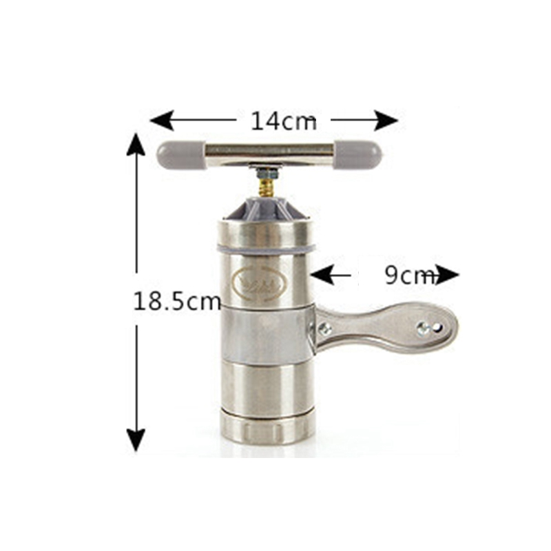 Manual Noodle Maker Press Machine Cutter with 2 Mould for Fresh Spaghetti Kitchen Pastry Noodle Making Cooking Tools