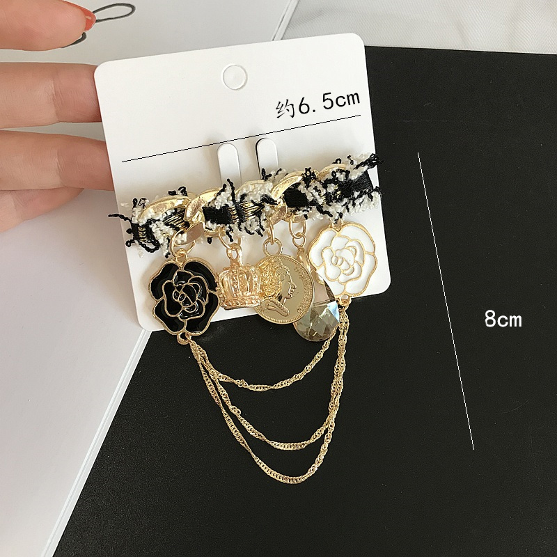Beroemde Luxe Bloem Kwastje Broche Parel Boog Nummer 5 Sieraden Broches Pins Broach Voor Vrouwen Vintage Accessoires: Paars