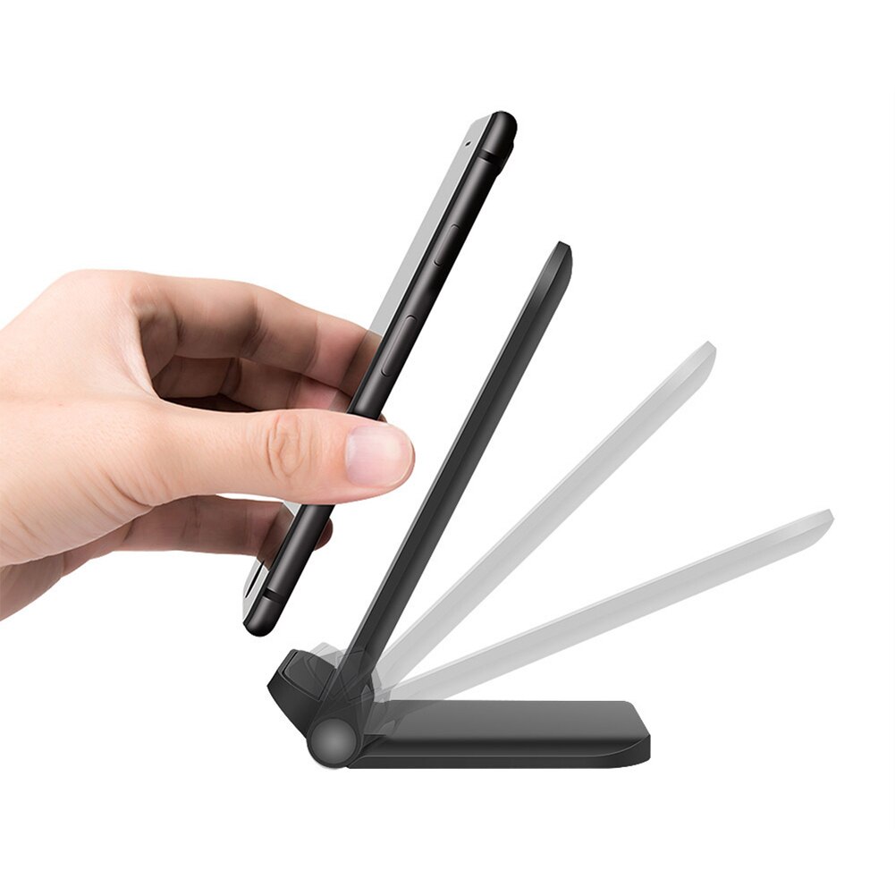 Electric Alarm Clock with Wireless Charging Stand Desktop Phone Holder Charger for Samsung iPhone Temperature LCD Digital Clock