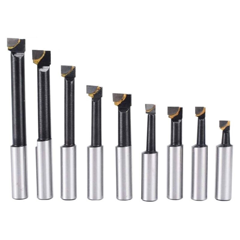 9 Piece Carbide Tip Boring Bar Set shank lathe tools