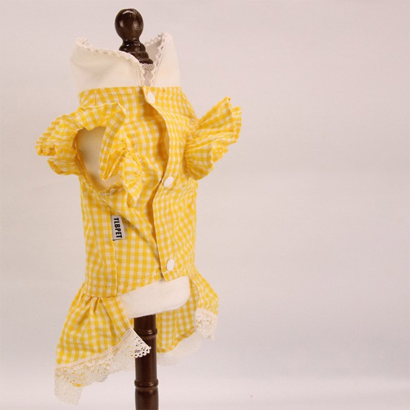 Spring Summer Dog Dress Puppy Pet Clothes for Medium Large Dogs Costume Labrador Golden Retriver Large Dog Dresses Disfraz Perro: Yellow / 5XL
