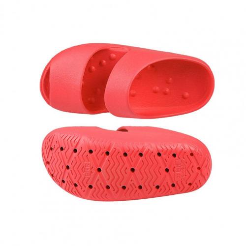 1 Paar Eva Antislip Swing Slippers Wedge Sandalen Sport Fitness Massage Schoenen Chinese Acupressuur Therapie Voet Massager Schoenen: RED