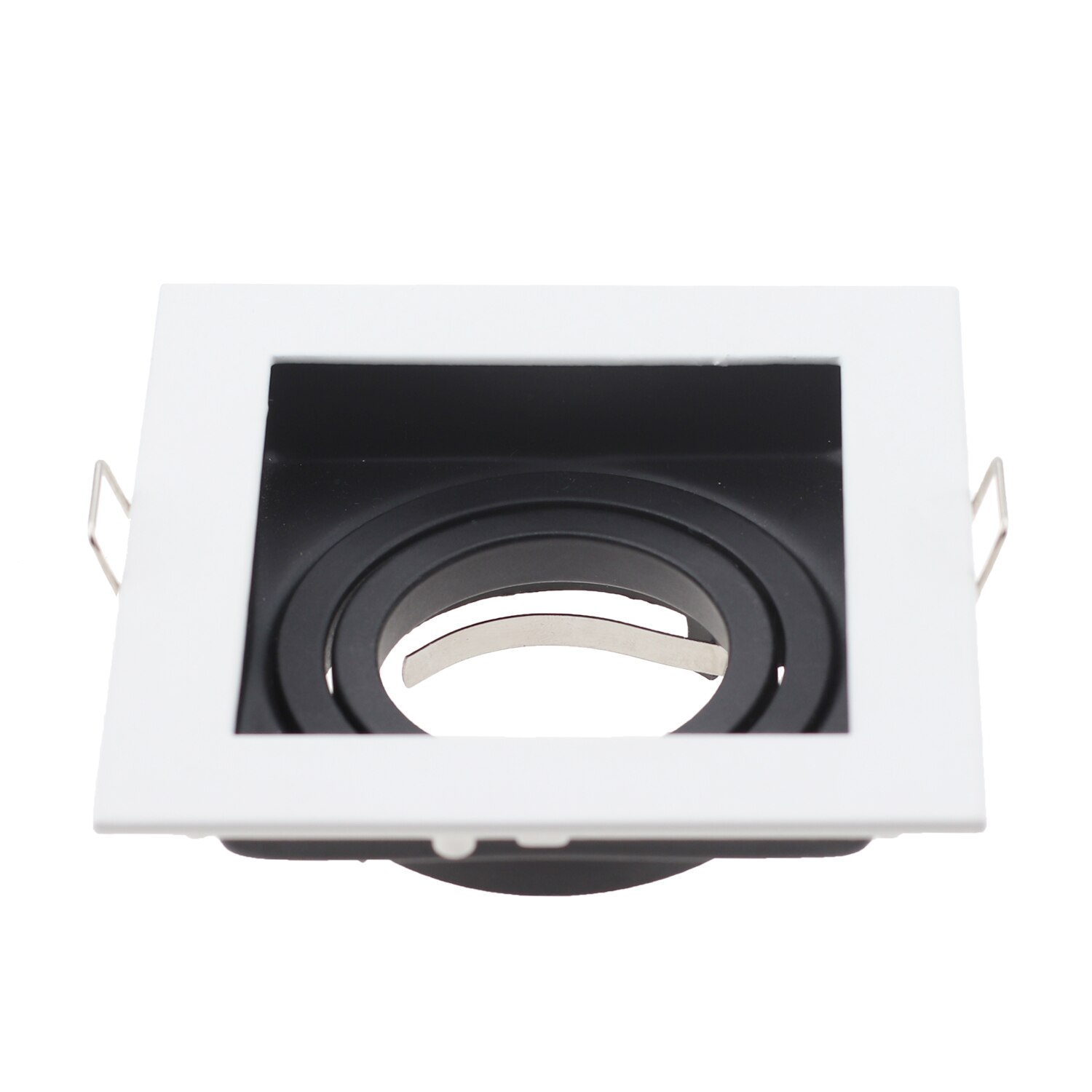 Commerciële Zinklegering Vierkant Wit Zwart Verstelbare Inbouwspots Lichtpunt Frame Led GU10 MR16 Bulb Lamp Fittings
