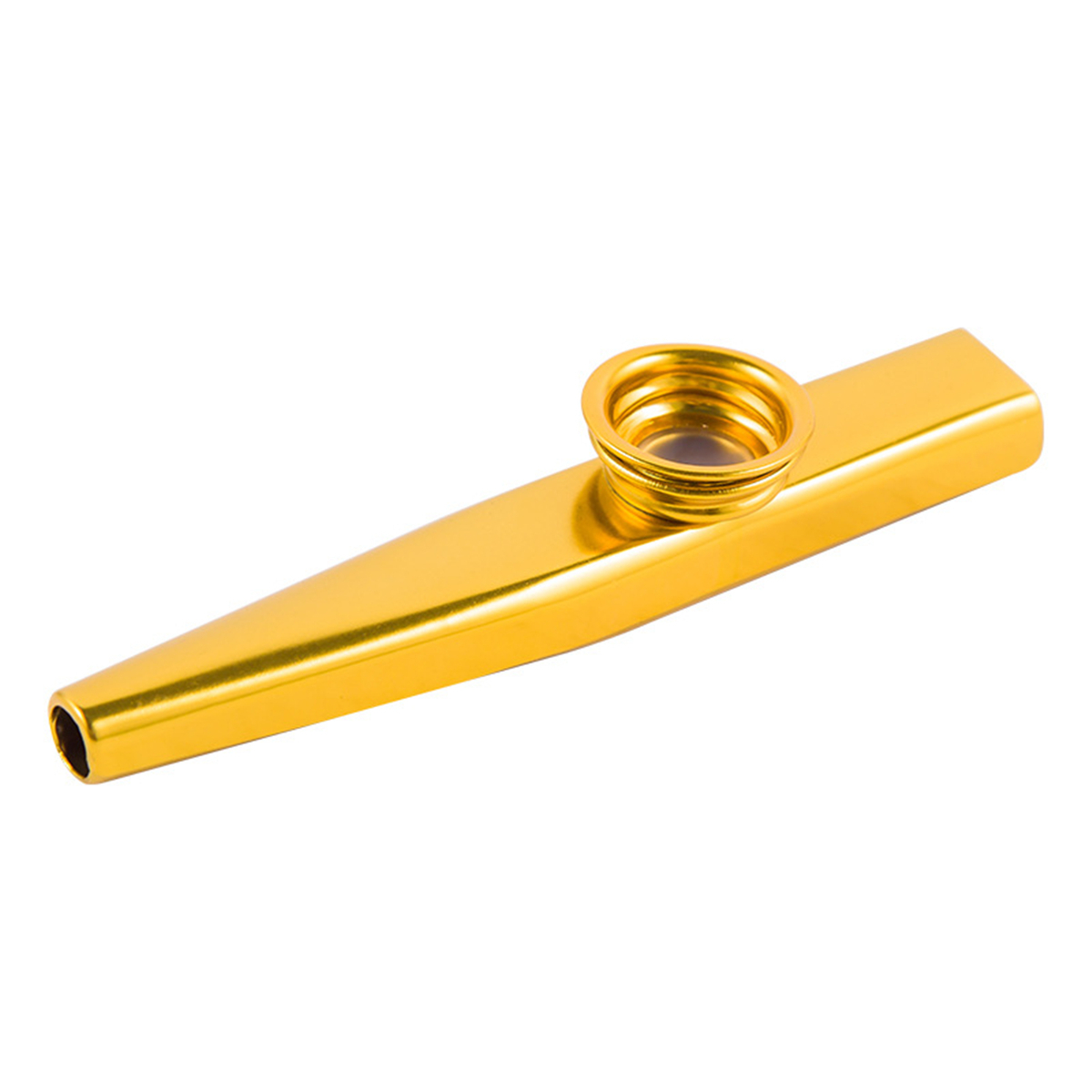 Kazoo zilveren aluminiumlegering met membraan fluit membraan mond Kazoos muziekinstrumenten: Beige