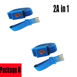 Trådlöst trådlöst justerbart antistatiskt armband elektrostatisk esd urladdningskabel armband band hand med reservarmband: Paket b