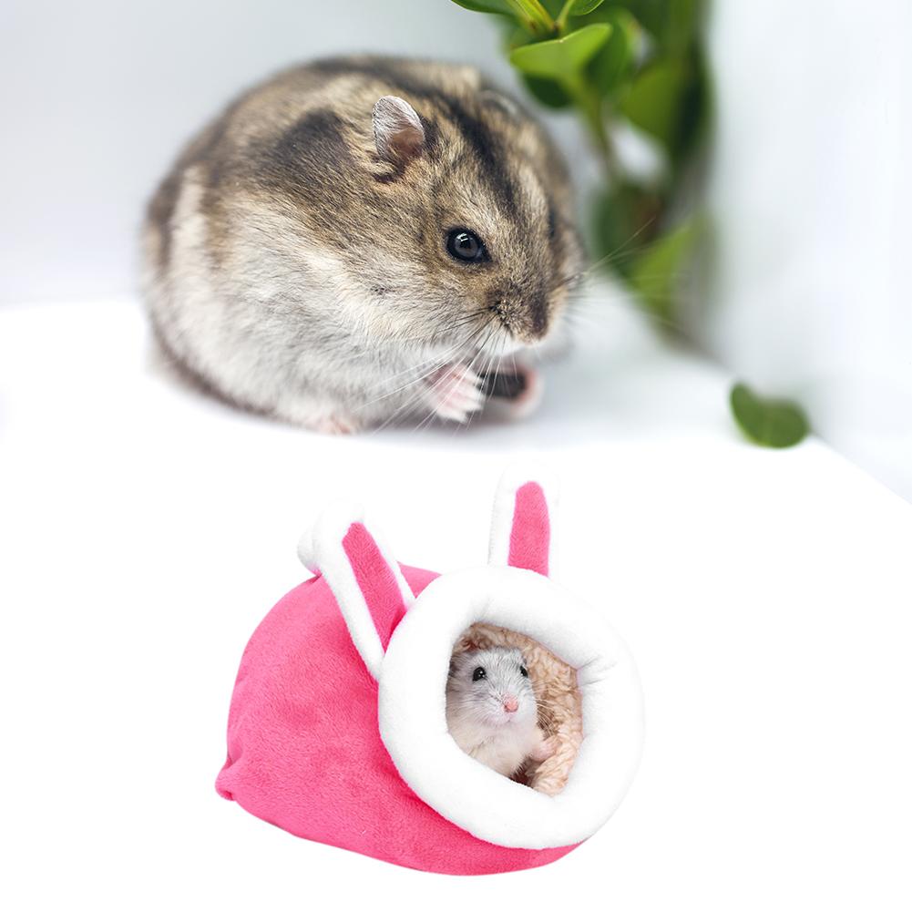 Mini petit nid pour animaux de compagnie mignon confortable en peluche doux hérisson Hamster maison lit Cage petit coton lit de couchage pour Hamster