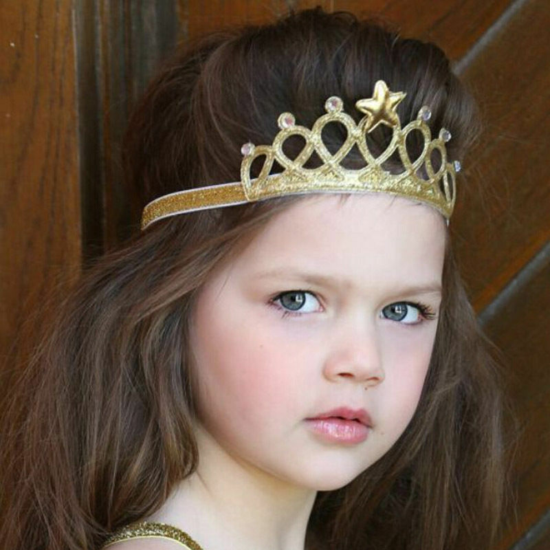 Tiara Headband Baby Tiara Gold Birthday Girl Crown Elesa Miracle