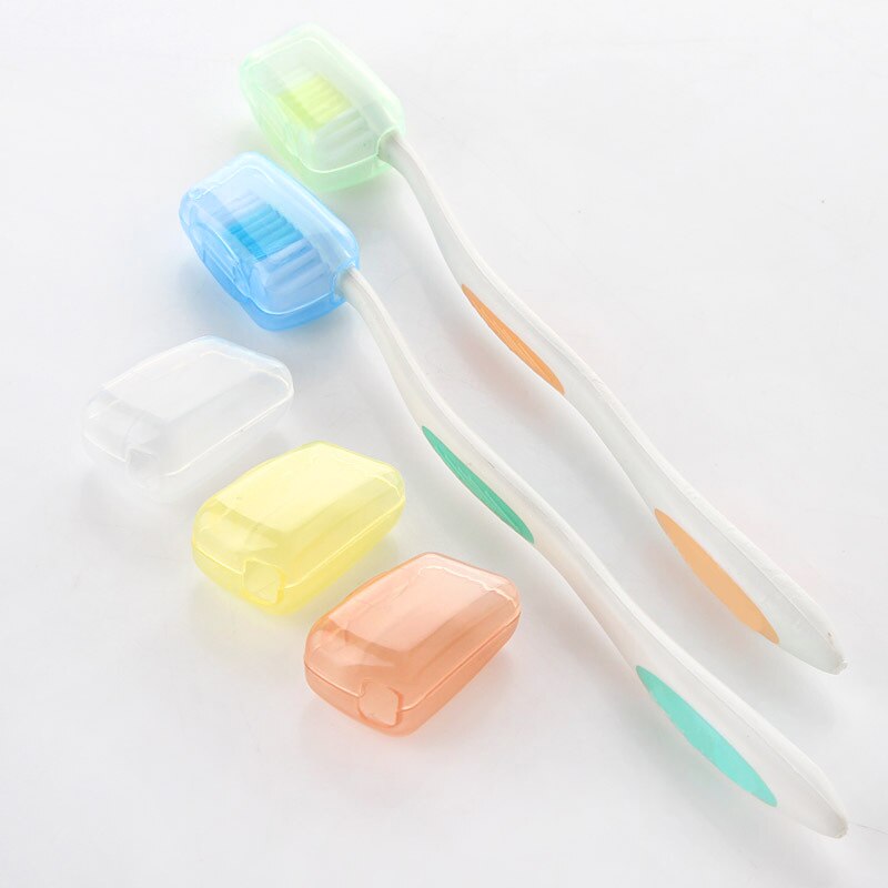5Pcs/Set Portable Toothbrush Case Cover Travel Hiking Camping Toothbrush Cap Waterproof Dustproof Protect Toothbrush Box 5 Color