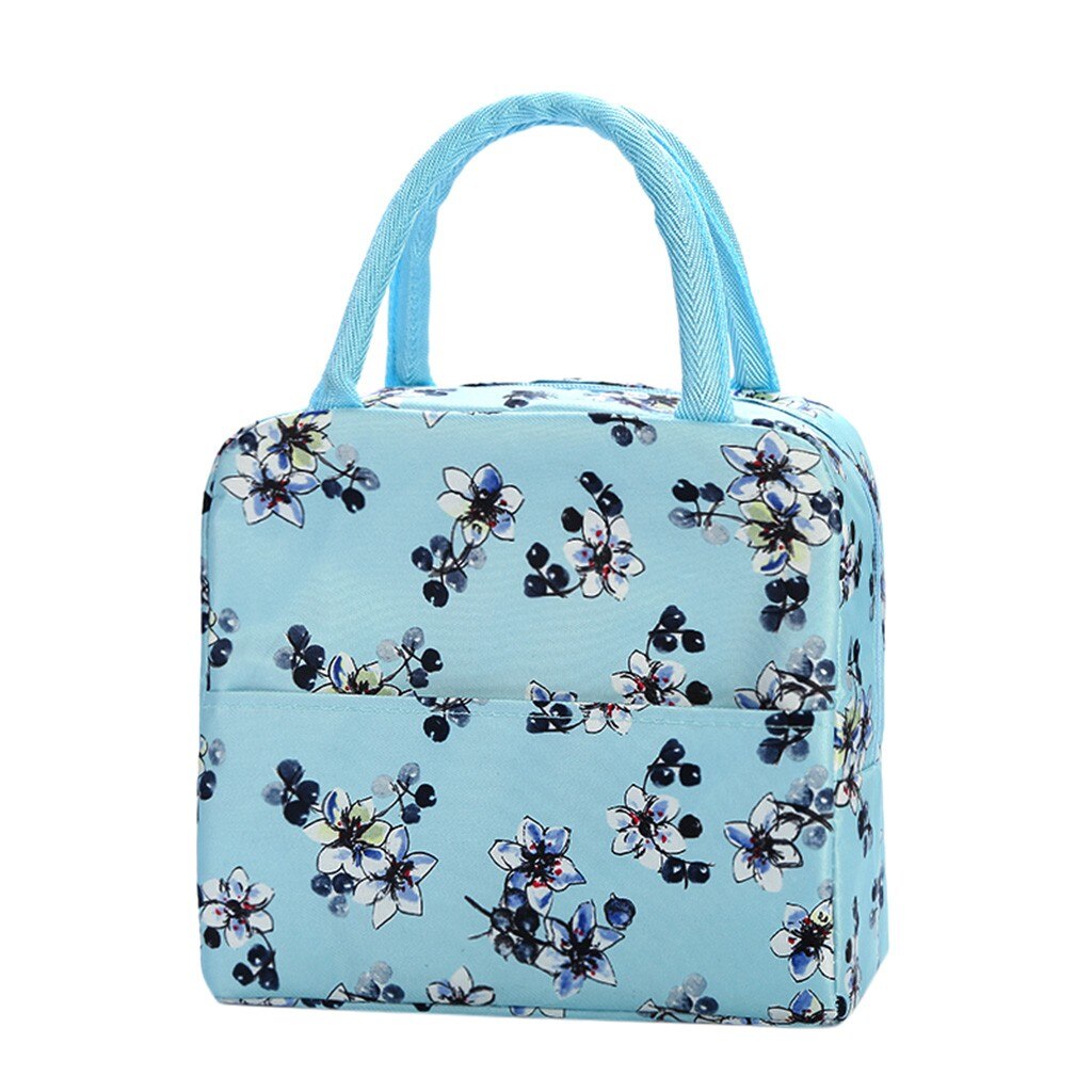 Lunch Bag Fresh Insulation Cold Bales Thermal Oxford Waterproof Convenient Leisure Bag Cute Flower Cartoon Cuctas Bolso: D