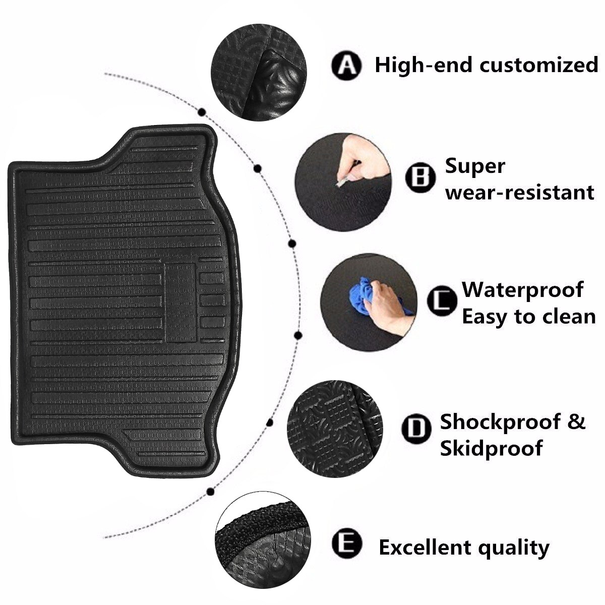 Kofferbak Cargo Mat Floor Lade Boot Liner Waterdichte Fortoyota RAV4