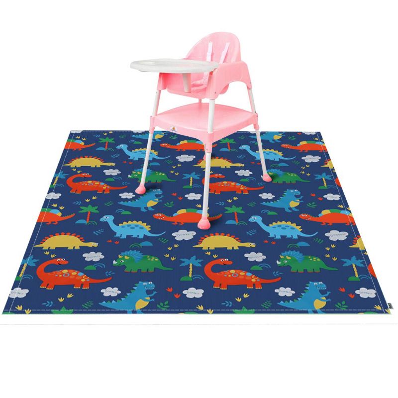 Highchair Splash Mat Baby Paint Splash Mat Large Protective Floor Splash Mat Waterproof and Anti Slip 140cm×140cm 54DA