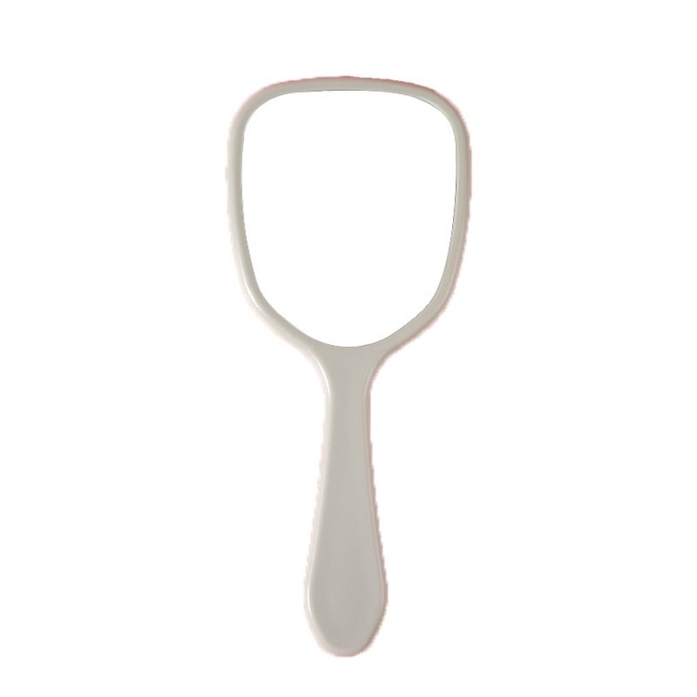 Exquisite Cute Handheld Mirror Small Easy to Carry Makeup Mirror Unique Beauty Mirror Woman: WHITE