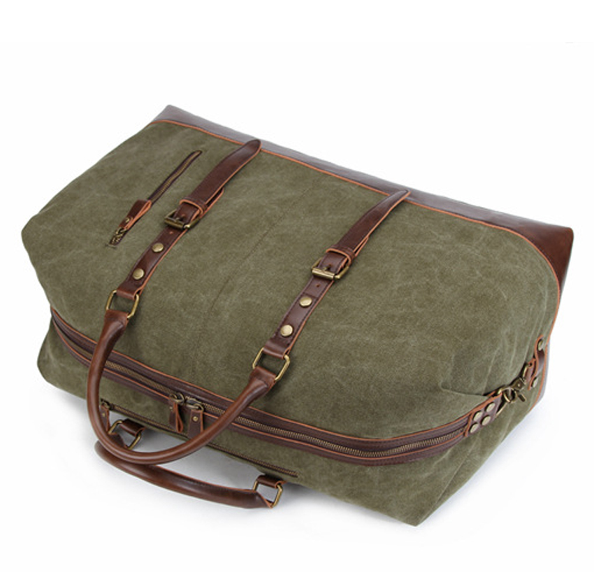 Vintage Leder Große Kapazität Reisetasche Männer Hand Gepäck Reise Duffle Tasche Leinwand Wochenende Multifunktionale handtaschen für männliche